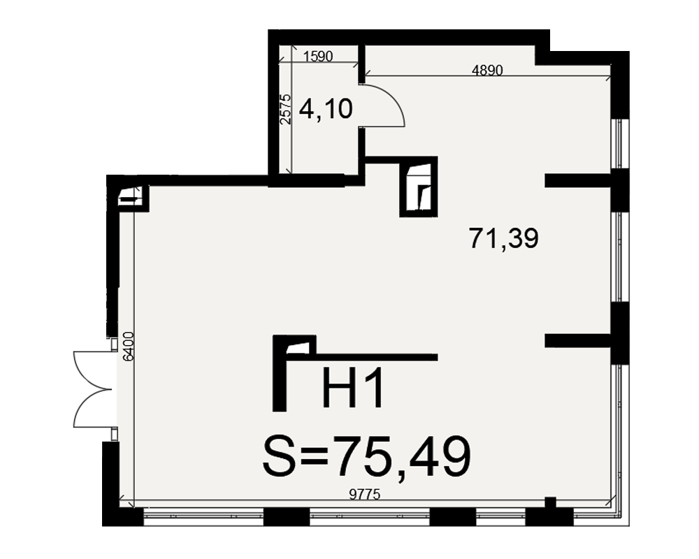 План нежилого помещения
