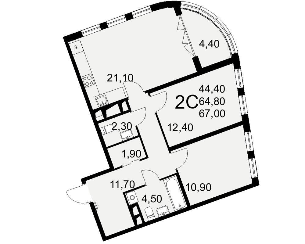 План квартиры №188