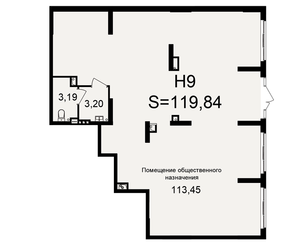 План нежилого помещения